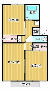 プレジール宮西【2階】の間取り