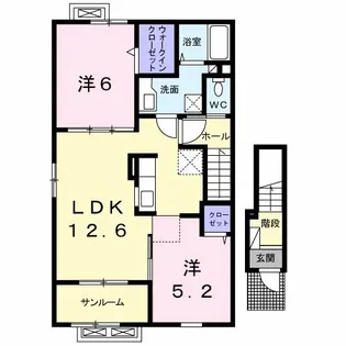 ルミエール大東II【2階】の間取り