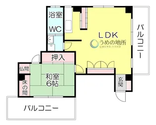三共第2ビル【6階】の間取り