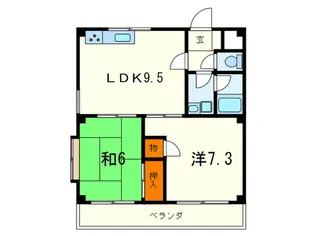ラヴェール六甲【2階】の間取り