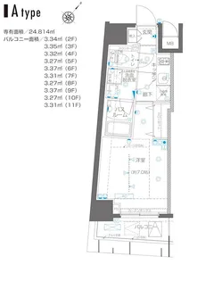 ZOOM横浜関内【5階】の間取り