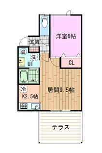 ガーデンコート森の幹【1階】の間取り