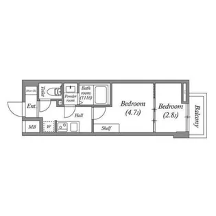 ザ・レジデンス神楽坂I【5階】の間取り