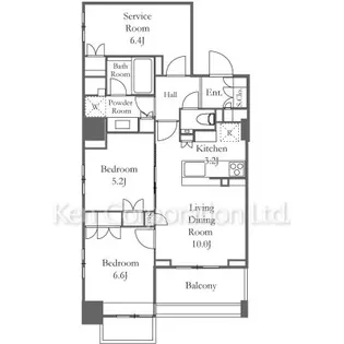 ザ・パークハウス早稲田【6階】の間取り