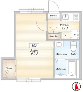 JTレジデンス府中壱番館【1階】の間取り
