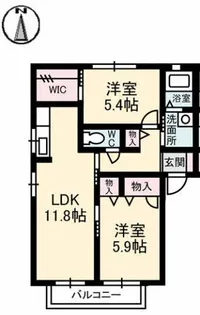 シャルマンA棟【1階】の間取り