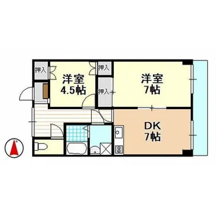 アーバンシティ上浅田【2階】の間取り