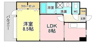 浅野ベイタワー【6階】の間取り