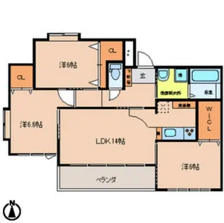 ビオス竹林【1階】の間取り