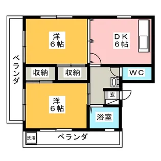 ODKハイツB棟【1階】の間取り