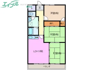 MKタウン江場 A棟【6階】の間取り