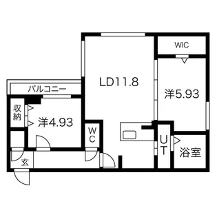 ラディア北円山【1階】の間取り
