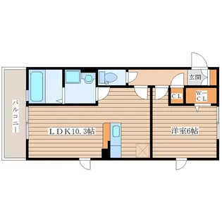 Frais泉中央【1階】の間取り