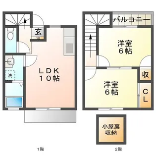 メゾンプレージュII【2階】の間取り