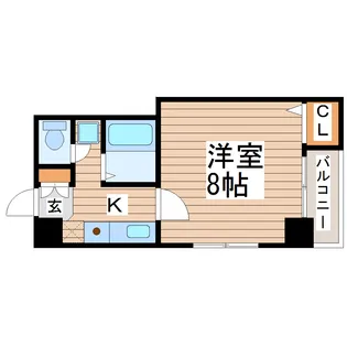 ベルシティ五橋【5階】の間取り