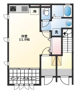 カーサ カリーノ【1階】の間取り