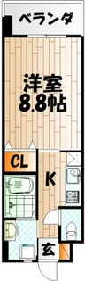 グレース上富野【9階】の間取り