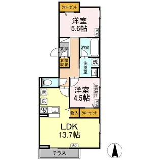 D-comodo小金井貫井北町【1階】の間取り