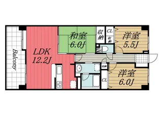 ダイアパレス京成臼井【5階】の間取り