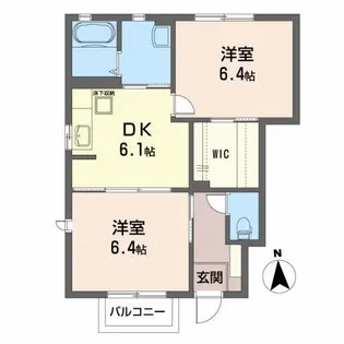メゾン・ランツェスA【1階】の間取り