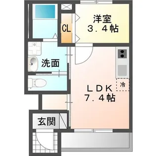 プルメリア(Plumeria)【1階】の間取り