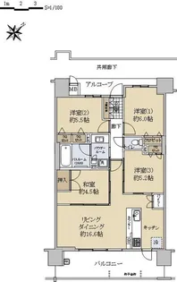 プレサンスロジェ草津駅前【5階】の間取り