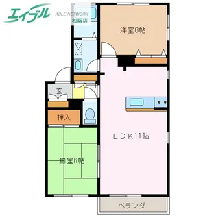 アーバンスクエアB【1階】の間取り