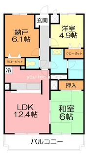 マイメゾン湘南十番館【4階】の間取り