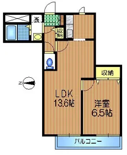 グランドヒルズ代沢【1階】の間取り