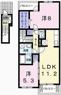フェリア香呂D【2階】の間取り
