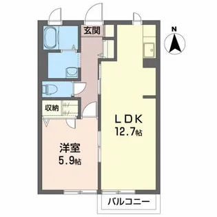 シティ・ヴュー A【1階】の間取り