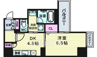 プレサンスNEO心斎橋【8階】の間取り