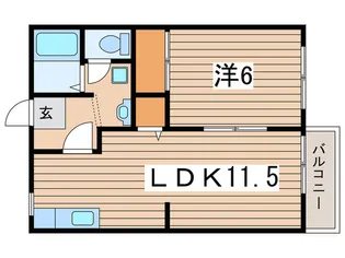 サイレントハイムB【1階】の間取り