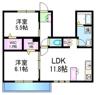 プレシア【3階】の間取り