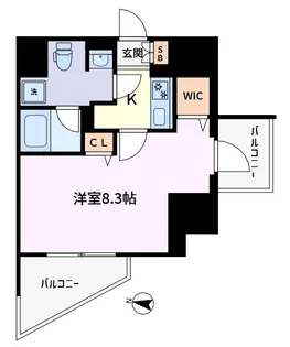 ディアレイシャス北千住【4階】の間取り