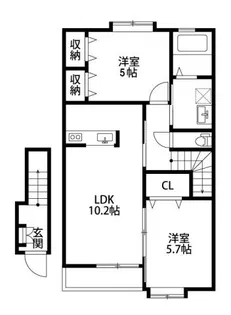 ファインシティA【2階】の間取り