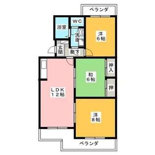 ハピネスII【2階】の間取り