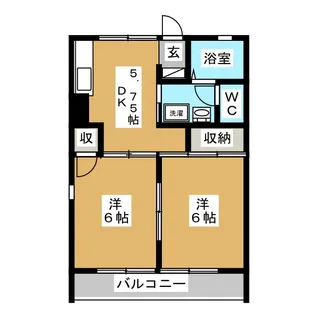 セジュール東和田 B棟【1階】の間取り