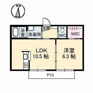 グロリオーサ【1階】の間取り