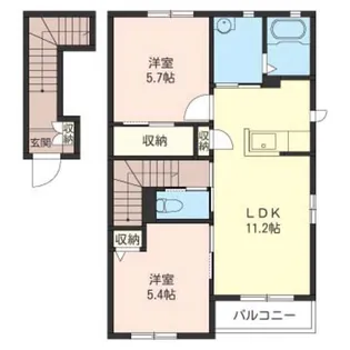 サンロワールA【2階】の間取り