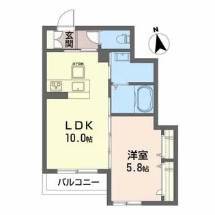 spring南鍛冶町II【1階】の間取り