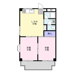 ハイネスたき【2階】の間取り