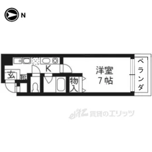 サンロイヤル五条【5階】の間取り