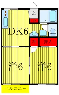 コート芝ファミール【2階】の間取り