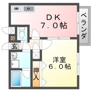 光栄ハイツ江坂【2階】の間取り