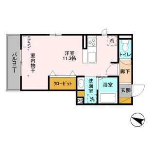 フェリーチェおおたかの森【3階】の間取り