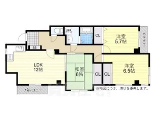 パーシモン本町【1階】の間取り