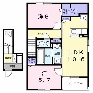 ボンズコート【2階】の間取り