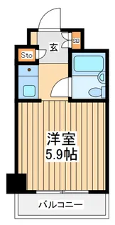 ホーユウコンフォルト岸谷【3階】の間取り