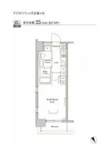 プラウドフラット渋谷富ヶ谷【4階】の間取り